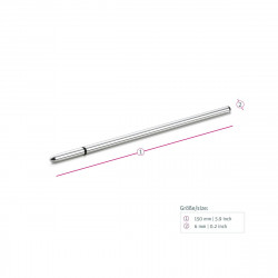 Estimulador Uretral de Aluminio Mystim MS46190 Plateado