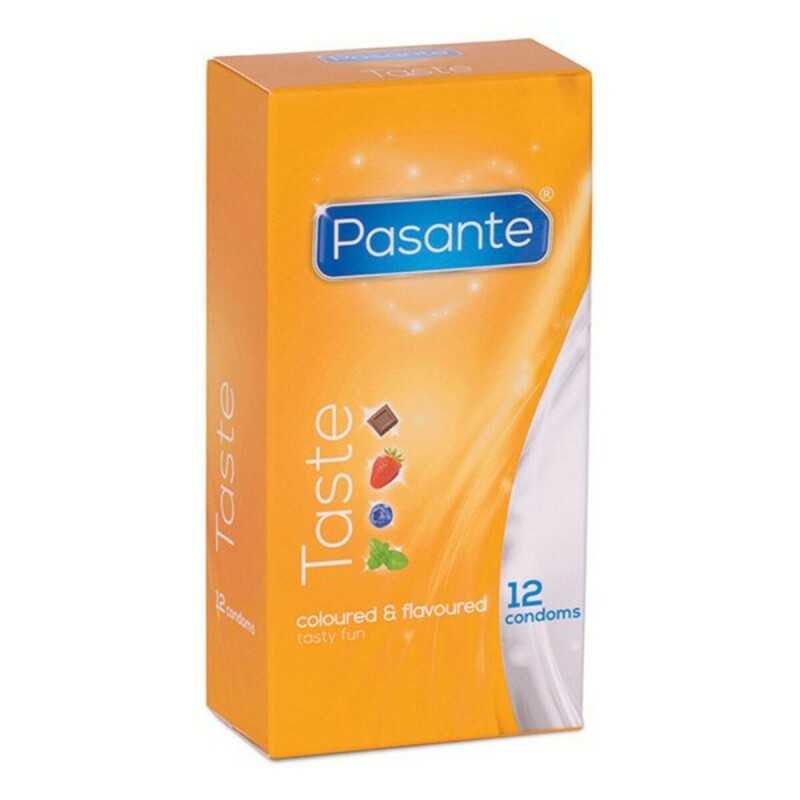Preservativos Pasante Taste 12 Piezas Arándano / Menta / Fresas / Chocolate