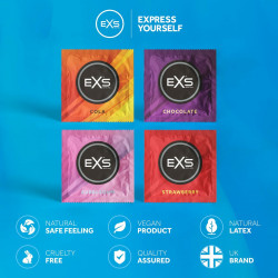 Preservativos EXS Mixed Chocolate Cola Fresa Chicle 12 Unidades